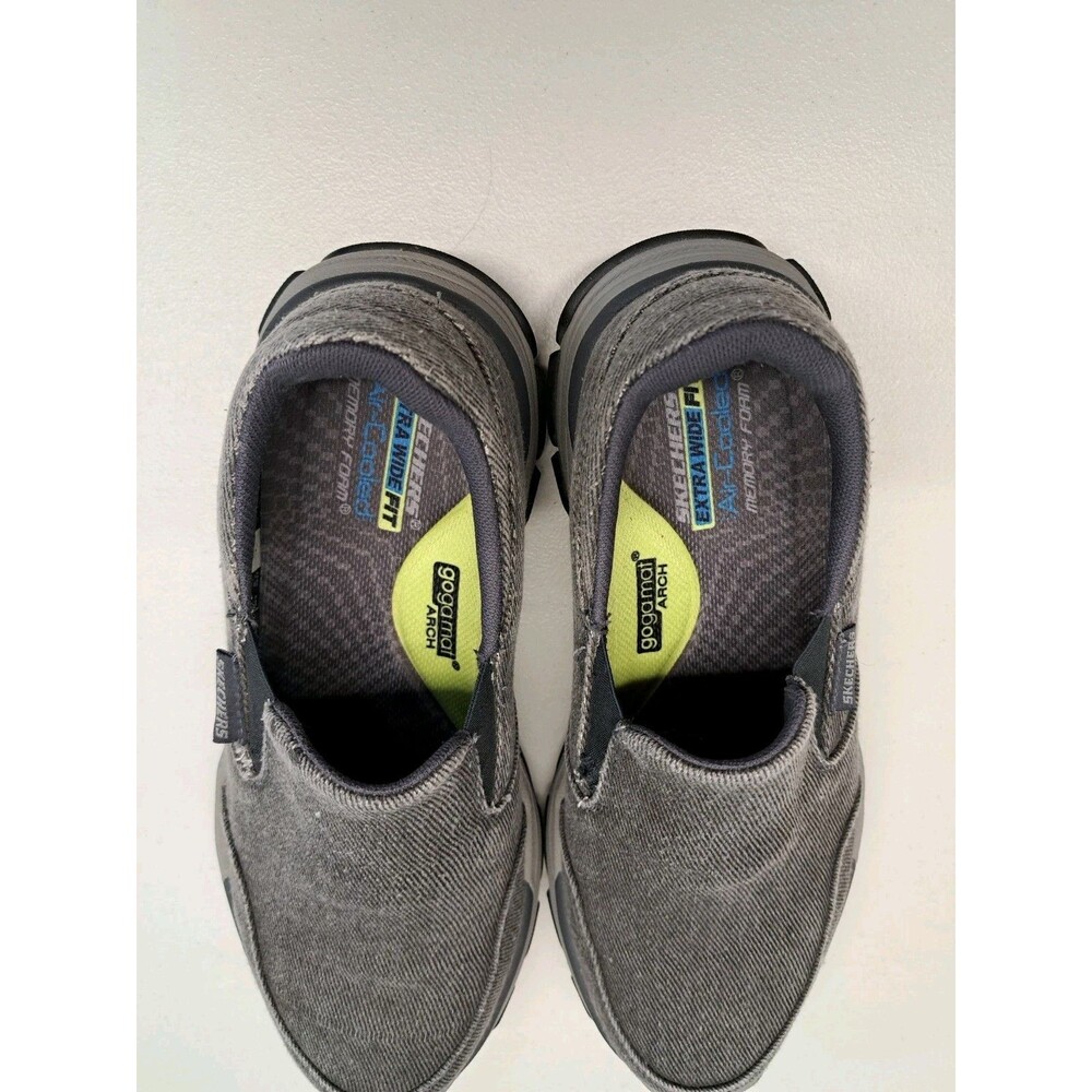 Skechers Respected Fallston Charcoal Men's Slip-On Shoes - Size 9.5 - Picture 5 of 10